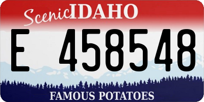 ID license plate E458548