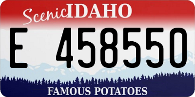 ID license plate E458550
