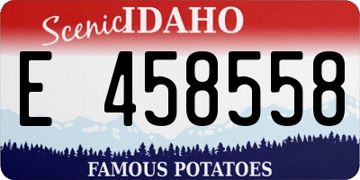 ID license plate E458558