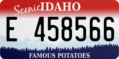 ID license plate E458566