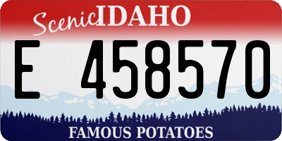 ID license plate E458570