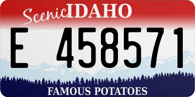 ID license plate E458571