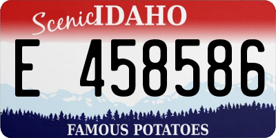 ID license plate E458586