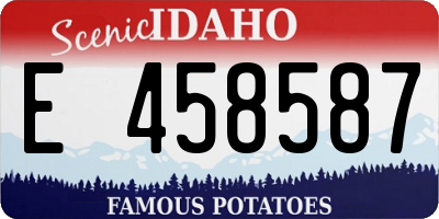 ID license plate E458587