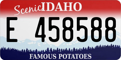 ID license plate E458588