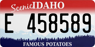 ID license plate E458589