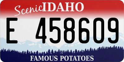 ID license plate E458609