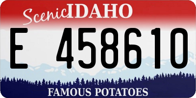 ID license plate E458610