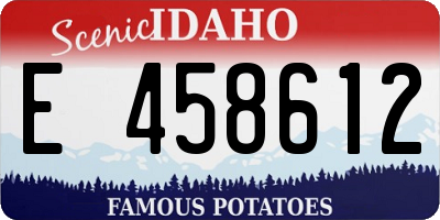 ID license plate E458612