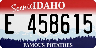 ID license plate E458615