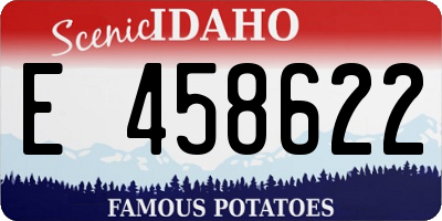 ID license plate E458622