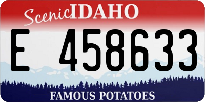 ID license plate E458633