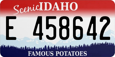 ID license plate E458642