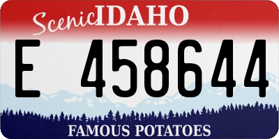 ID license plate E458644