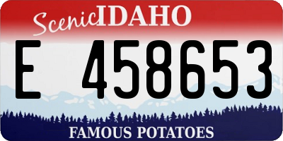 ID license plate E458653