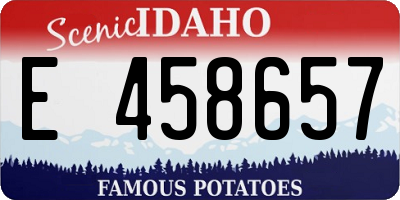 ID license plate E458657