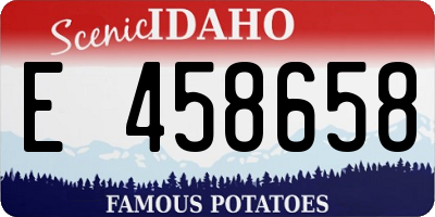 ID license plate E458658