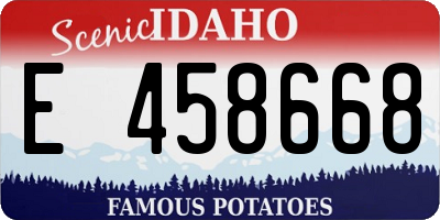 ID license plate E458668