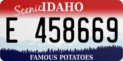 ID license plate E458669