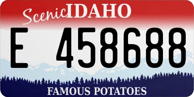 ID license plate E458688