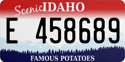 ID license plate E458689