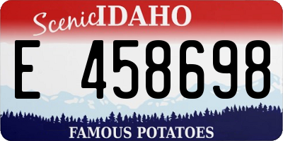 ID license plate E458698