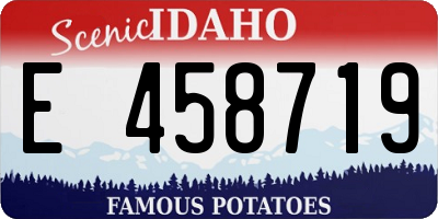 ID license plate E458719