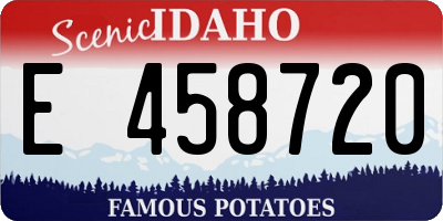 ID license plate E458720
