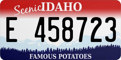 ID license plate E458723