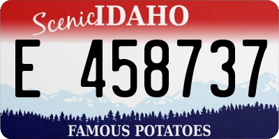 ID license plate E458737