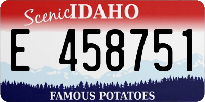 ID license plate E458751