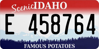 ID license plate E458764