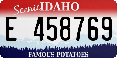 ID license plate E458769