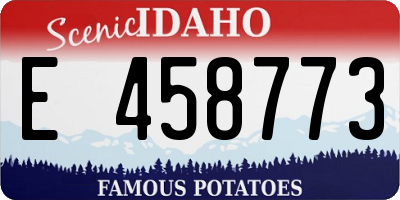 ID license plate E458773