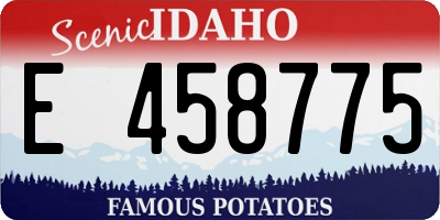 ID license plate E458775