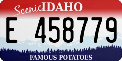 ID license plate E458779