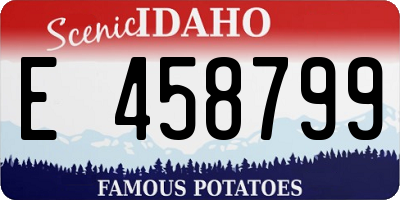 ID license plate E458799