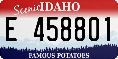 ID license plate E458801