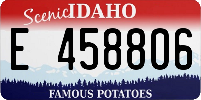 ID license plate E458806