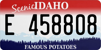 ID license plate E458808