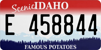 ID license plate E458844