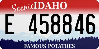 ID license plate E458846