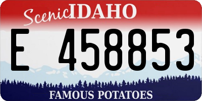 ID license plate E458853