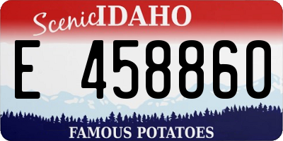 ID license plate E458860