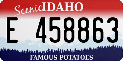ID license plate E458863