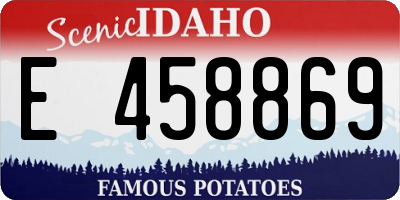 ID license plate E458869