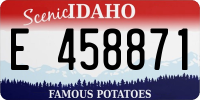 ID license plate E458871