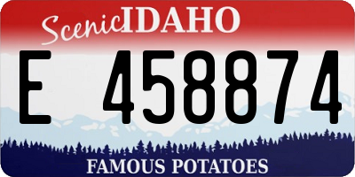 ID license plate E458874