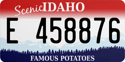 ID license plate E458876