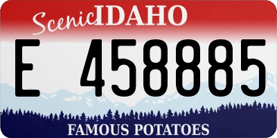 ID license plate E458885